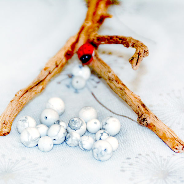 Perle naturelle howlite – Image 2