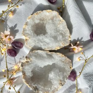 géode cristal de roche