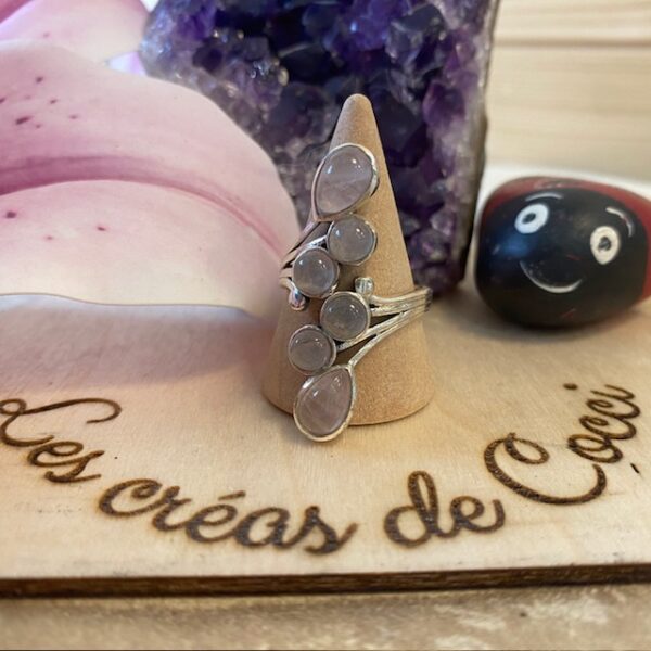 bague 6 pierres argent