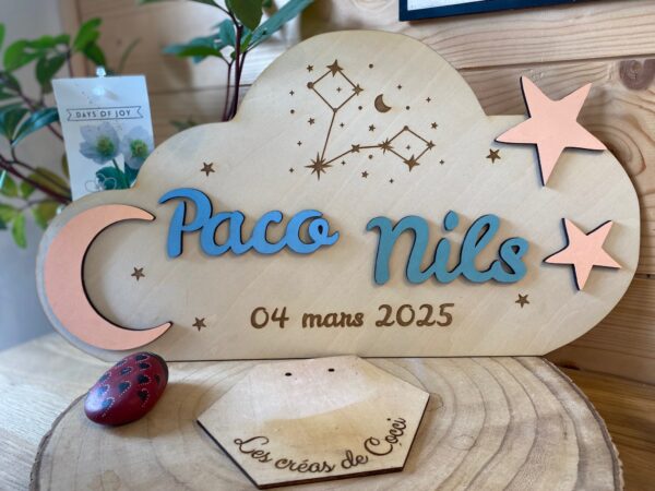 constellation personnalisée en bois