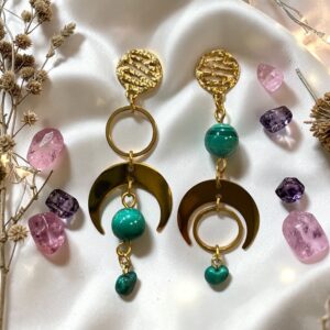 Boucles d'oreilles lune d'âme